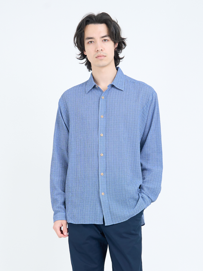 Garrison Long Sleeve Shirt (Loose Fit) Byrne Blue