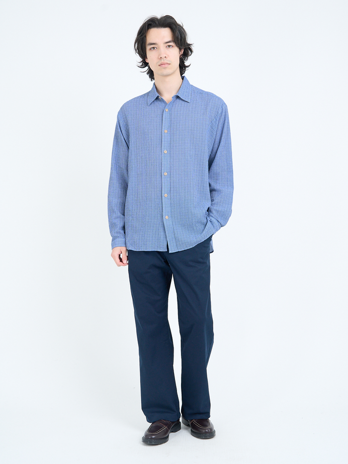 Garrison Long Sleeve Shirt (Loose Fit) Byrne Blue