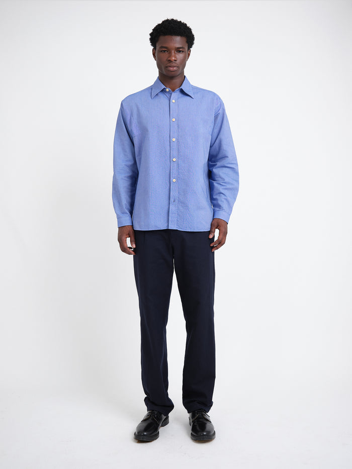 Garrison Long Sleeve Shirt (Loose Fit) Mckenzie Blue