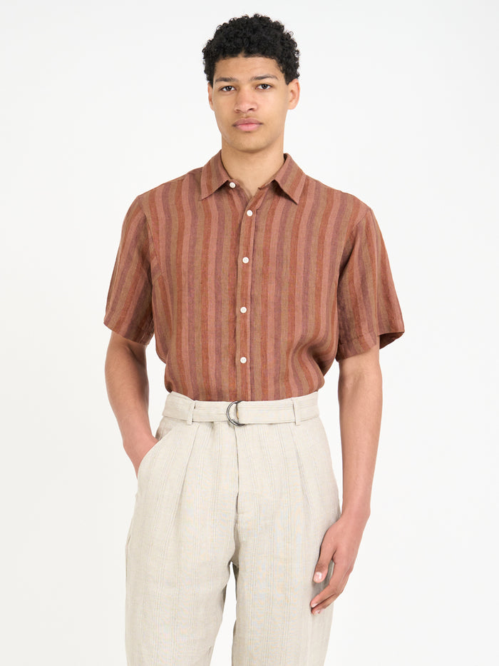 Garrison Short Sleeve Shirt Lowson Terracotta