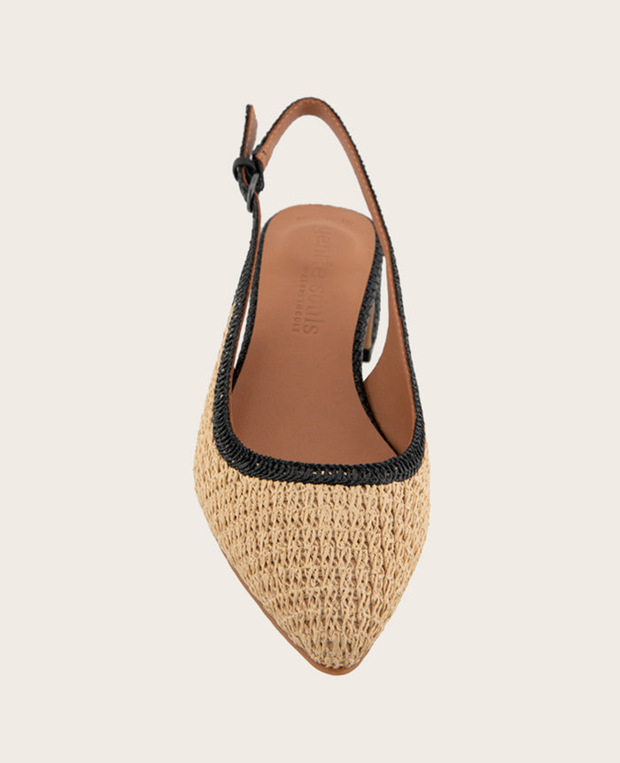 GENTLE SOULS - Georgia Raffia Slingback Heel