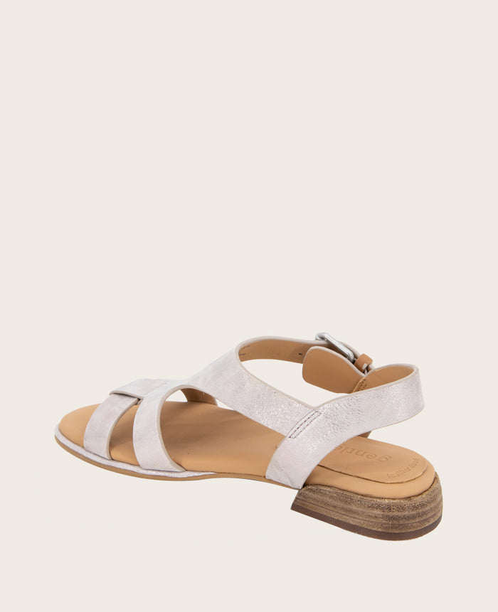 GENTLE SOULS - Haisley Leather Metallic Combo Sandal