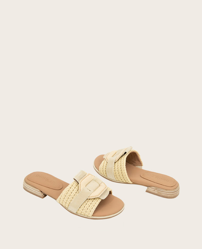 GENTLE SOULS - Hudson Raffia Slip On Sandal