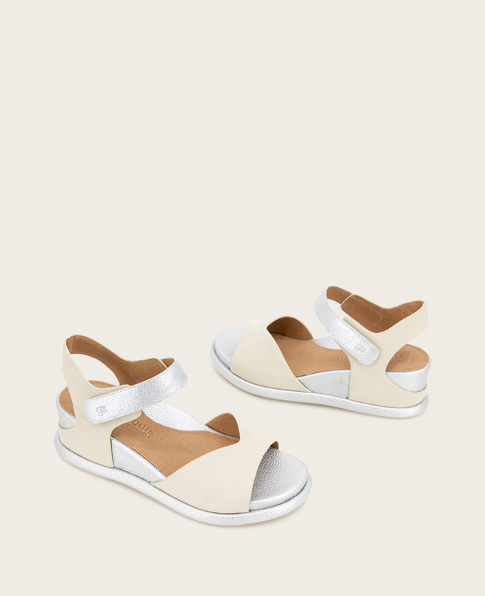 GENTLE SOULS - Jalleen Metallic Combo Ankle Strap Wedge