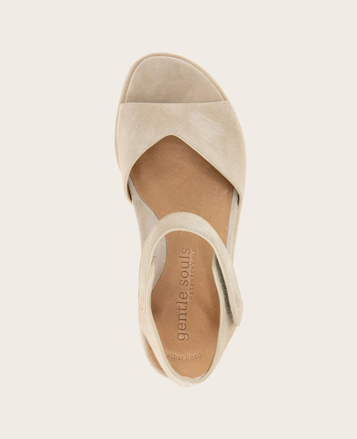 GENTLE SOULS - Jalleen Suede Ankle Strap Wedge