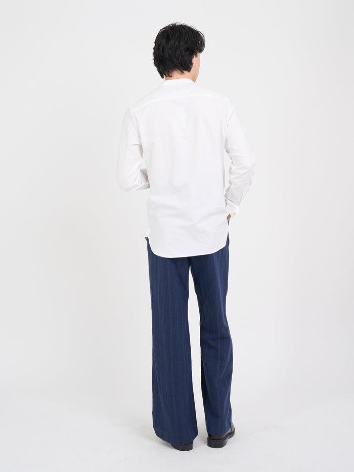 Grandad Collar Shirt Brecon Oxford White