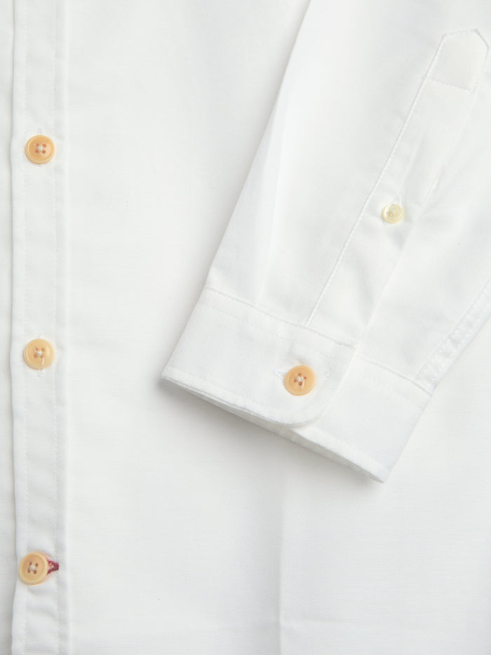 Grandad Collar Shirt Brecon Oxford White