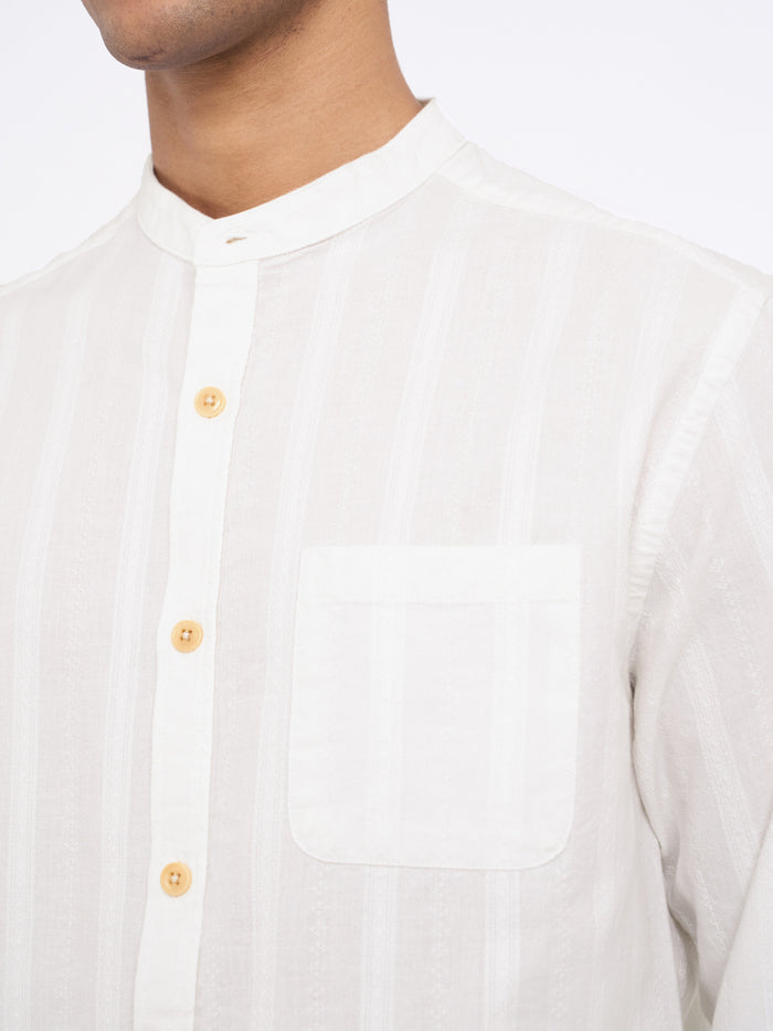 Grandad Shirt Davey White