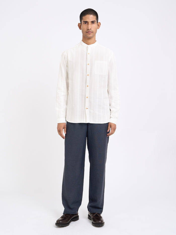 Grandad Shirt Davey White