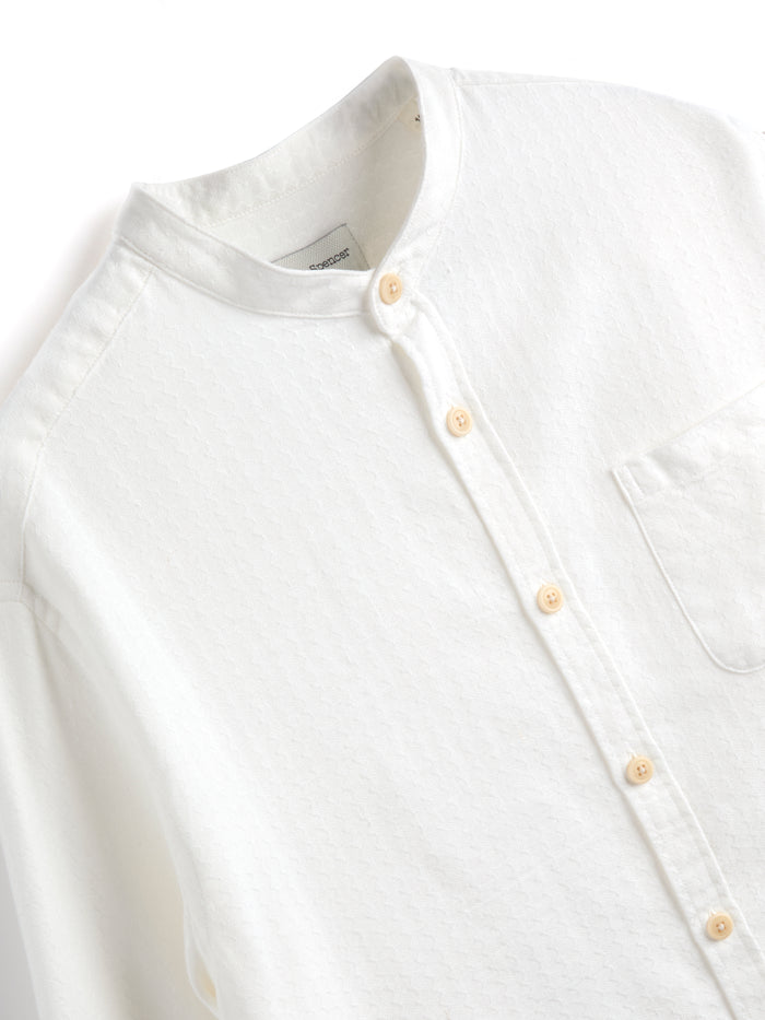 Grandad Shirt Lennon Cream