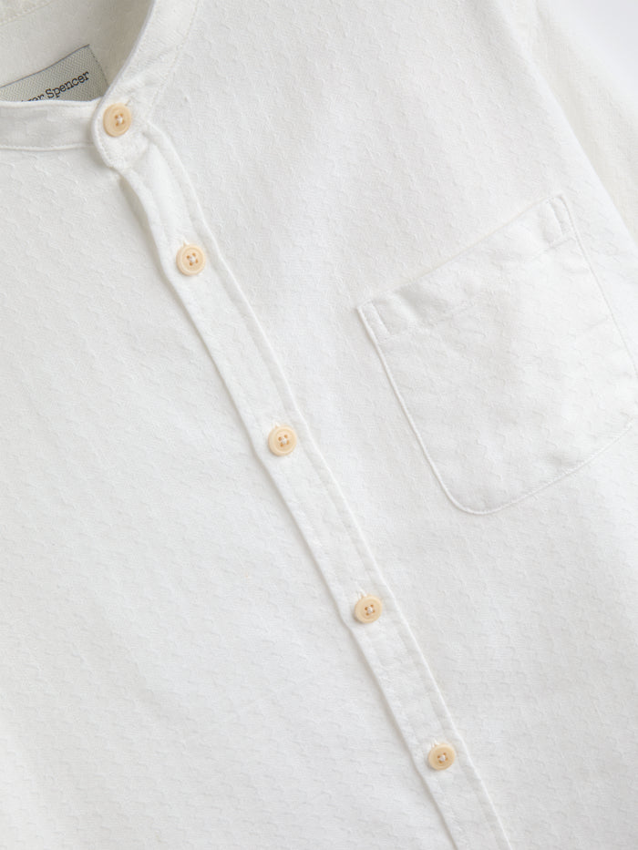 Grandad Shirt Lennon Cream