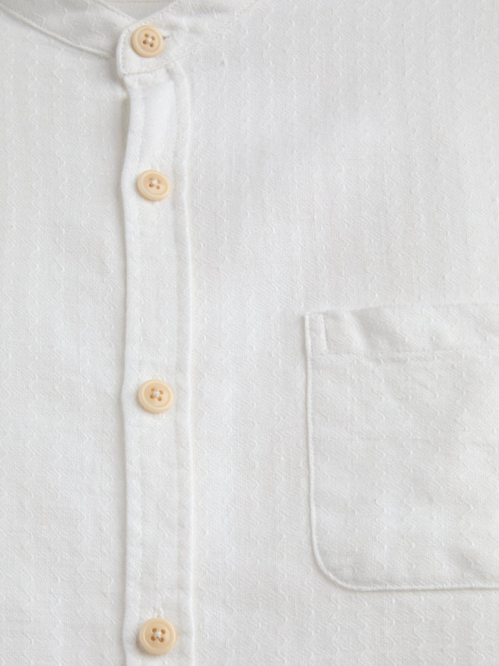 Grandad Shirt Lennon Cream