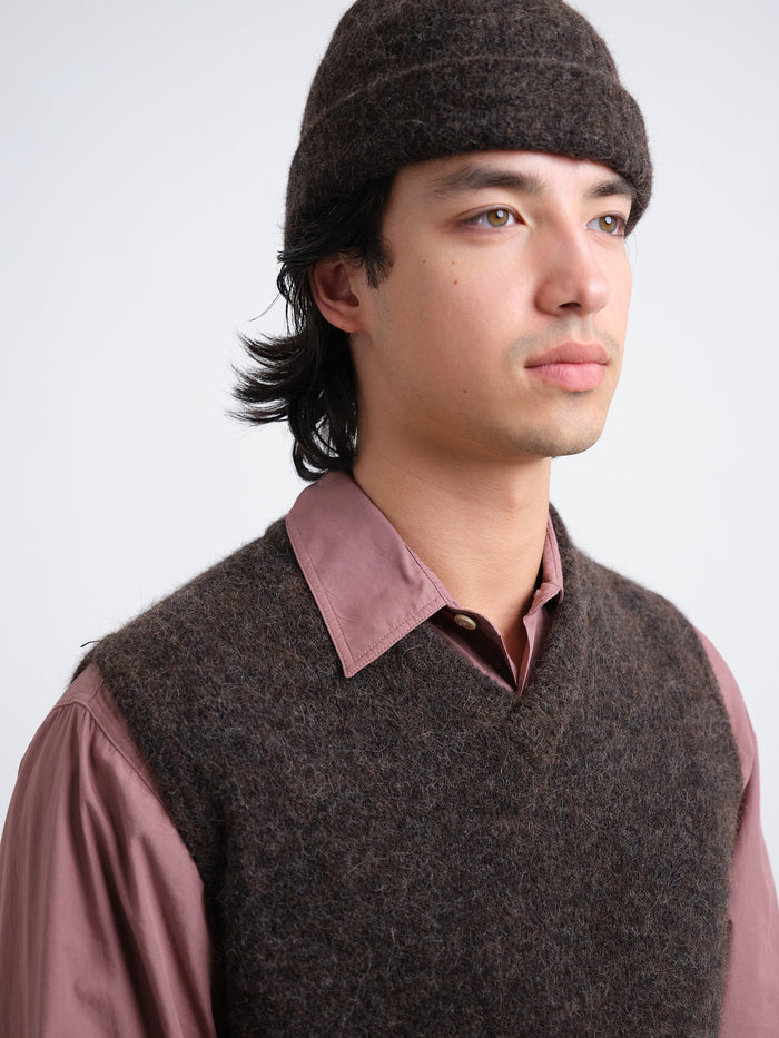Graves V Neck Vest Brady Brown