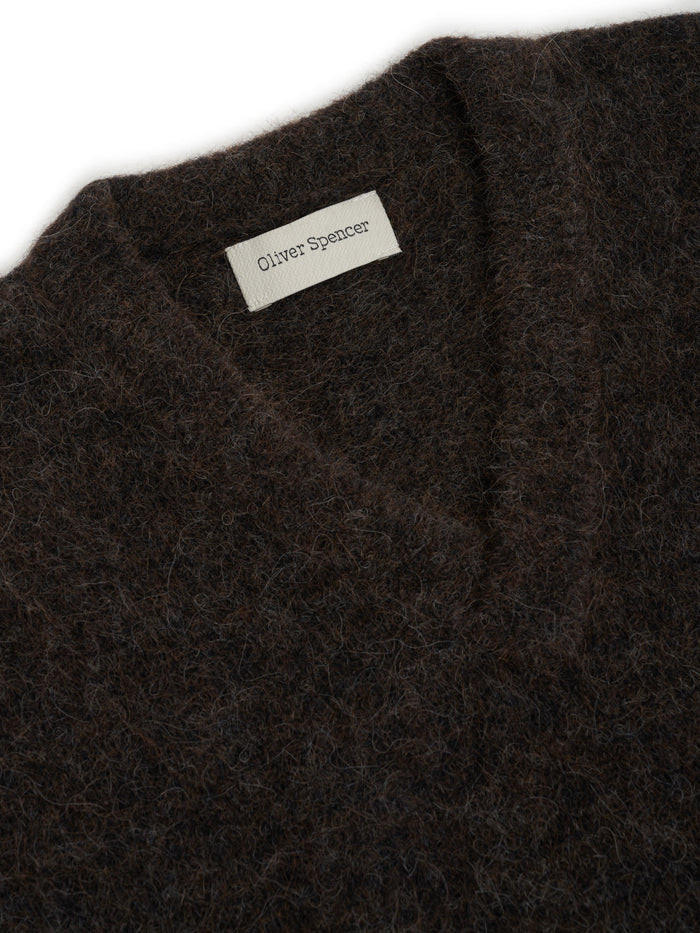 Graves V Neck Vest Brady Brown