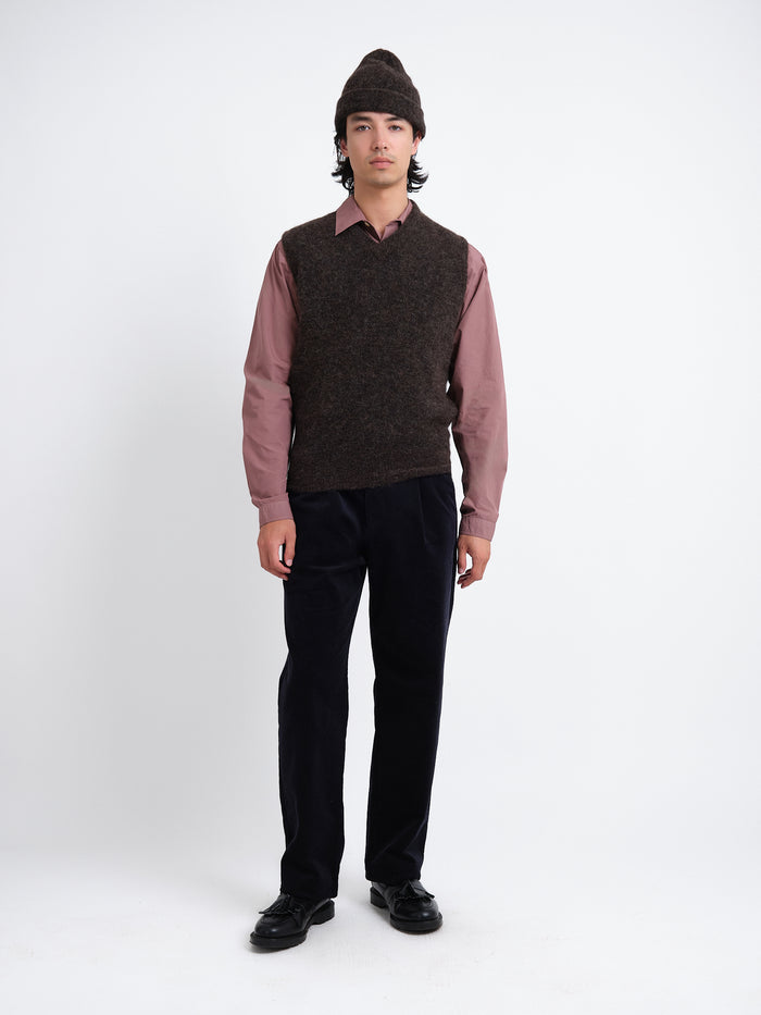 Graves V Neck Vest Brady Brown