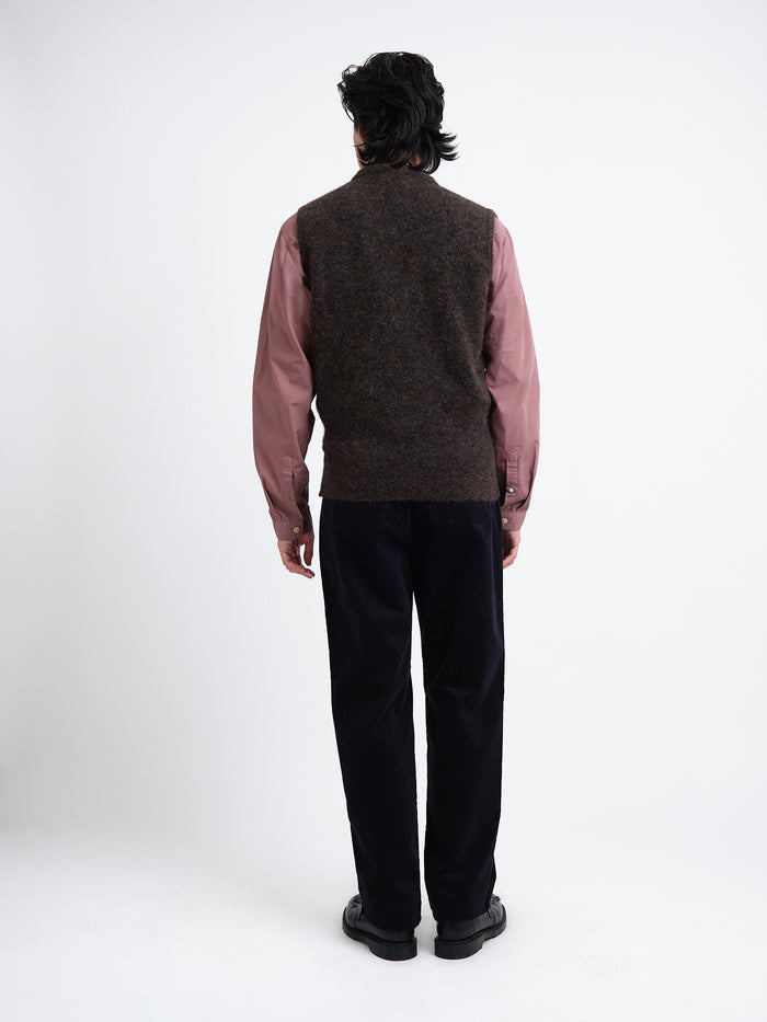 Graves V Neck Vest Brady Brown