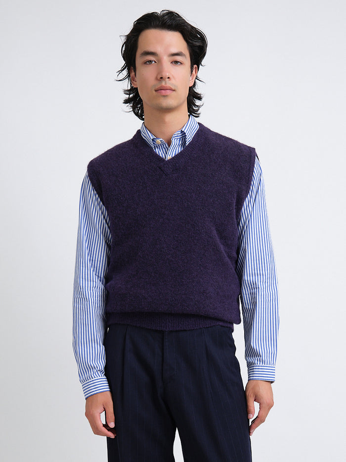 Graves V Neck Vest Brady Purple