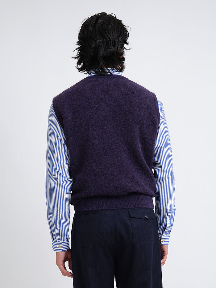 Graves V Neck Vest Brady Purple