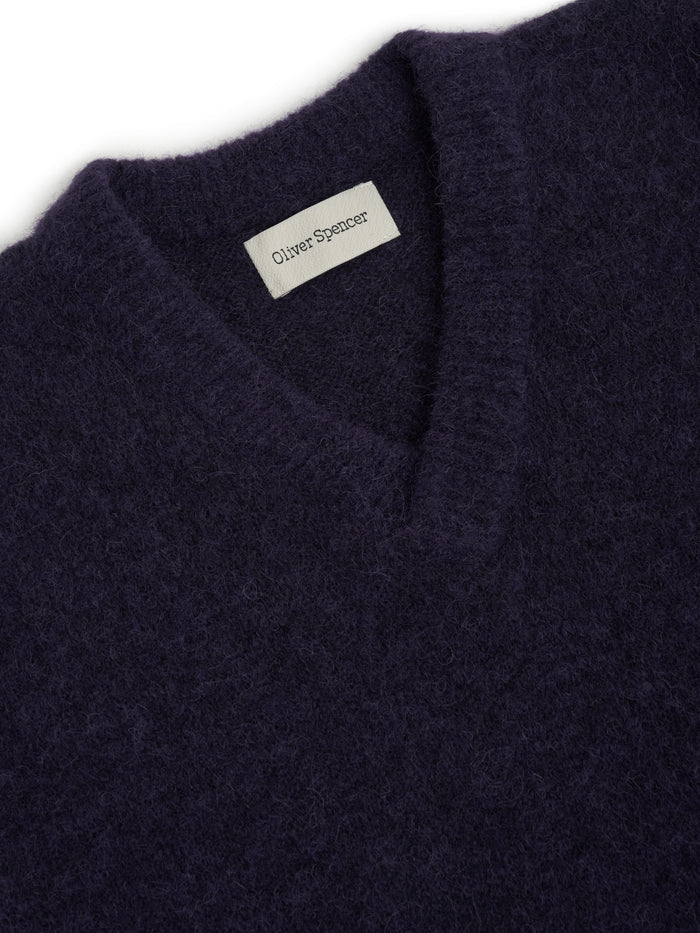 Graves V Neck Vest Brady Purple