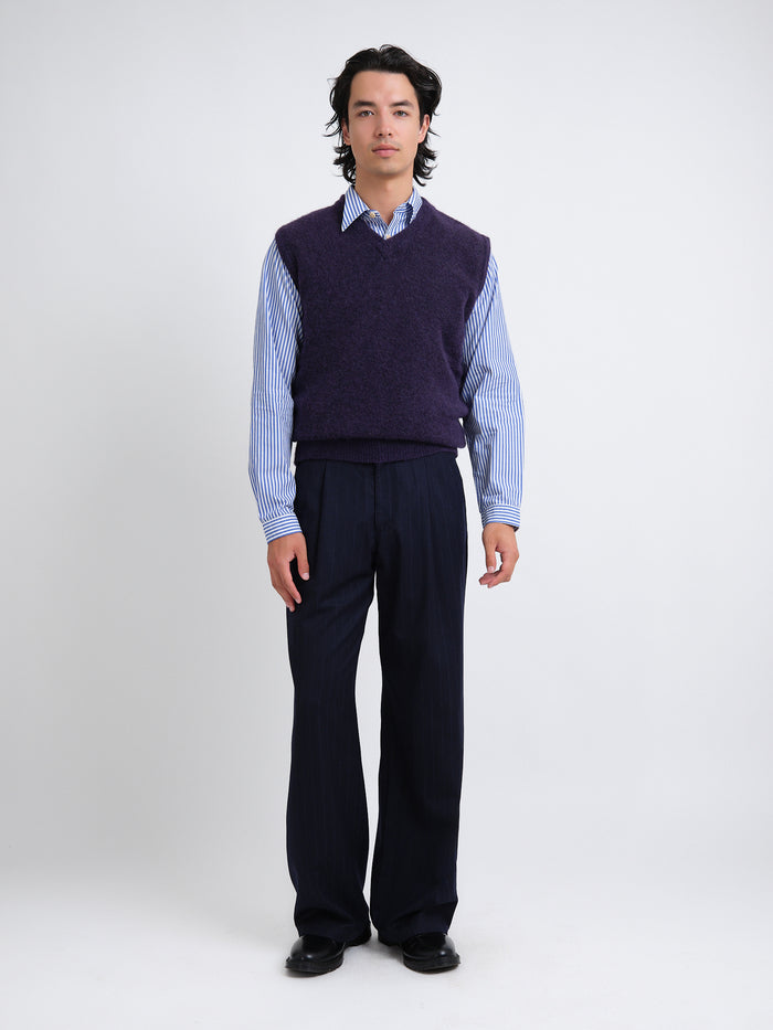 Graves V Neck Vest Brady Purple