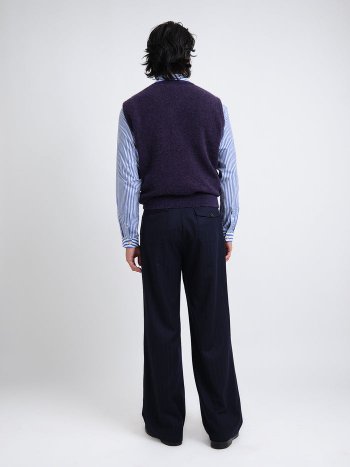 Graves V Neck Vest Brady Purple