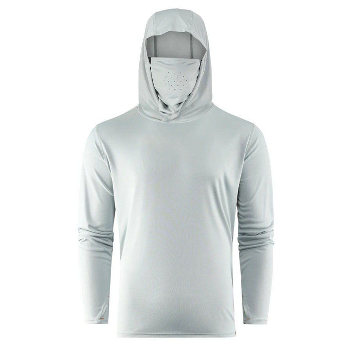 Grundens Tough Sun Masked Hoodie - Iceberg