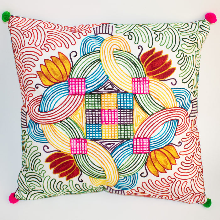 Handcrafted Lotus Cushion