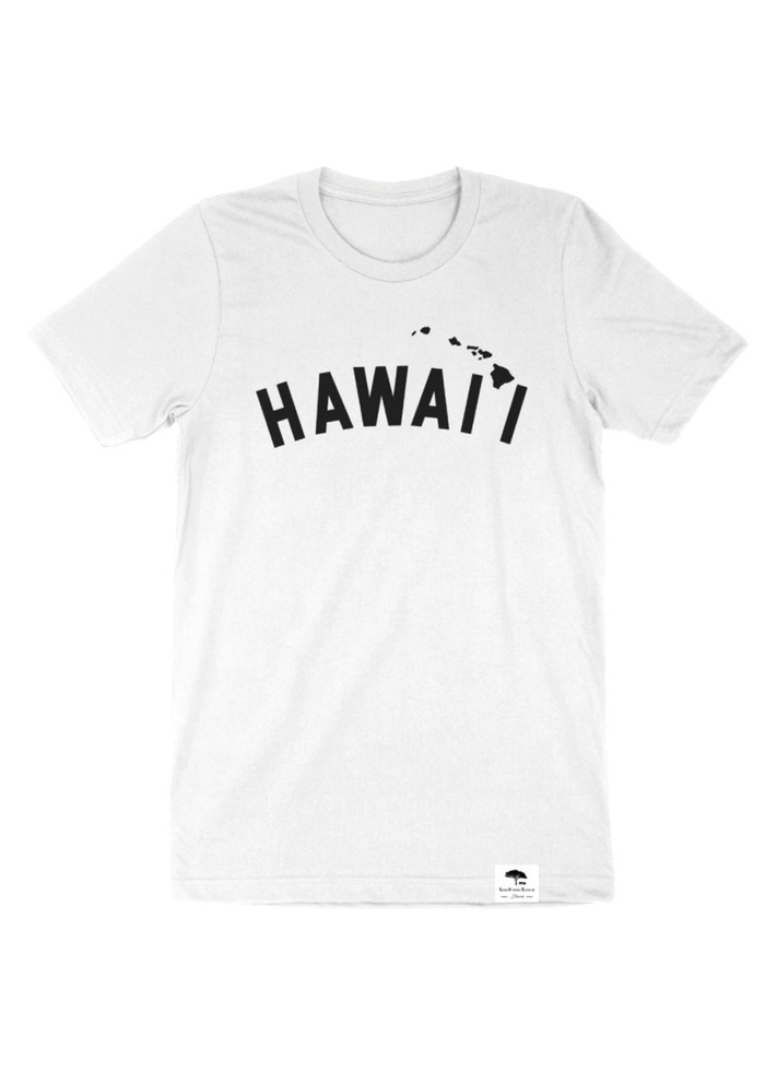 Hawaii Island Chain Short Sleeve Tee - White