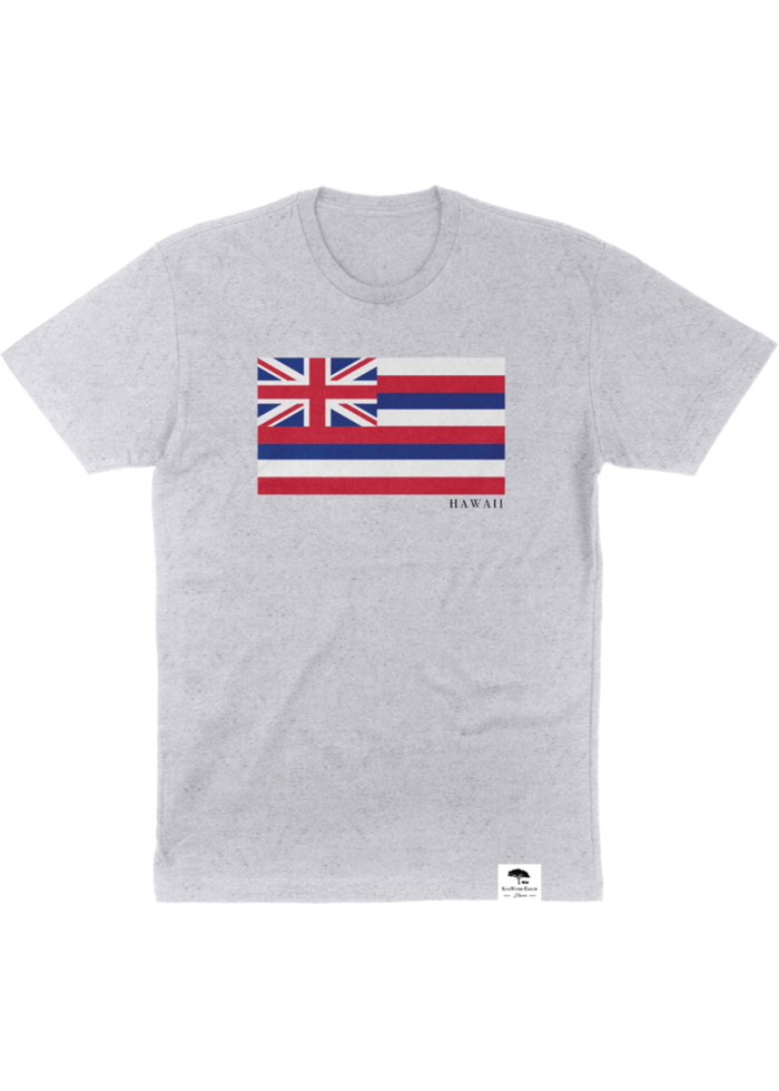 Hawaiian Flag Short Sleeve Tee - Heather Grey