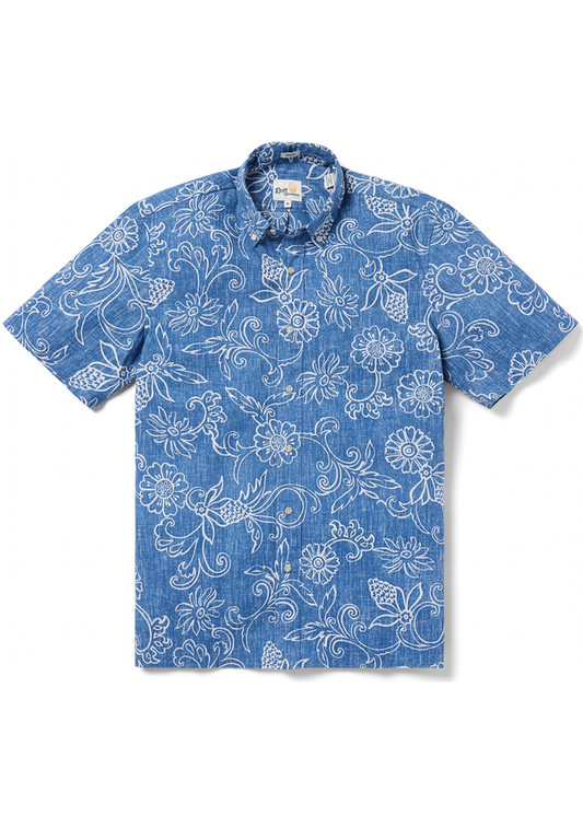 Hawaiian Gardenias in Horizon Blue