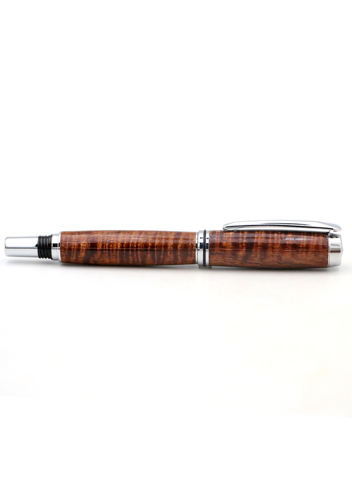 Hawaiian Koa Junior Gentleman Fountain Pen - Chrome
