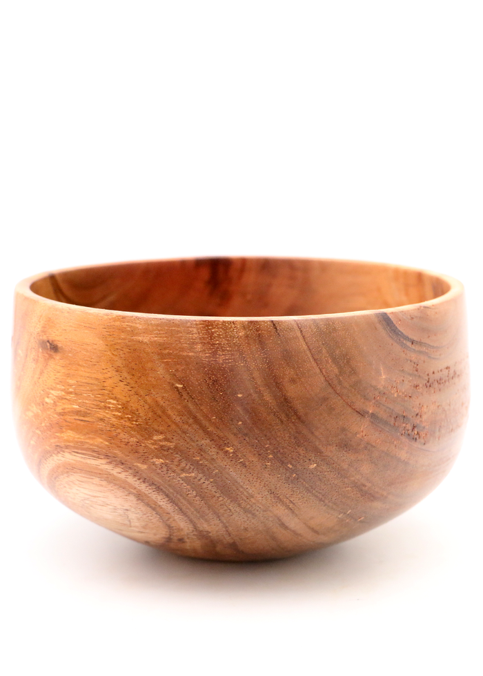 Hawaiian Koa Wood Bowl #1079 - Medium - Side View 1