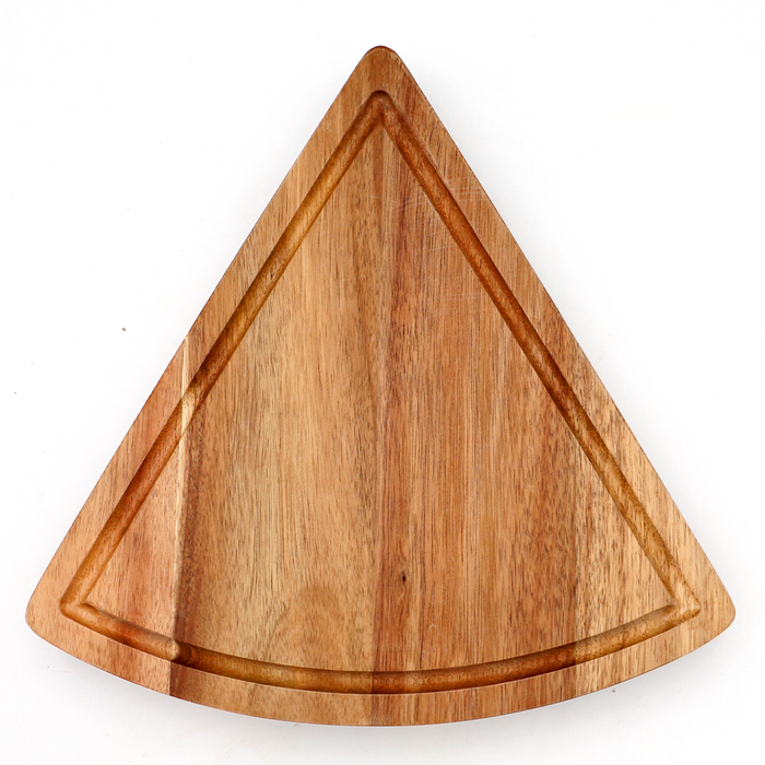 Hawaiian Koa Wood Cheese with Knife Set - Top View