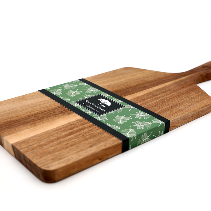 Hawaiian Koa Wood Cutting Board - Angled View