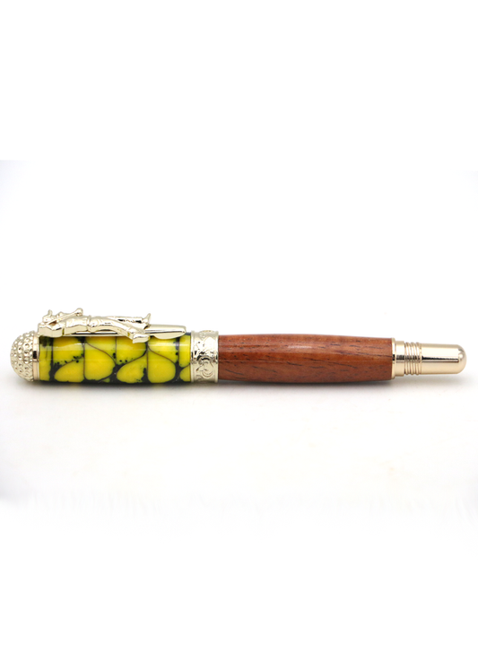 Hawaiian Koa Wood Golf Pen - 24kt Gold
