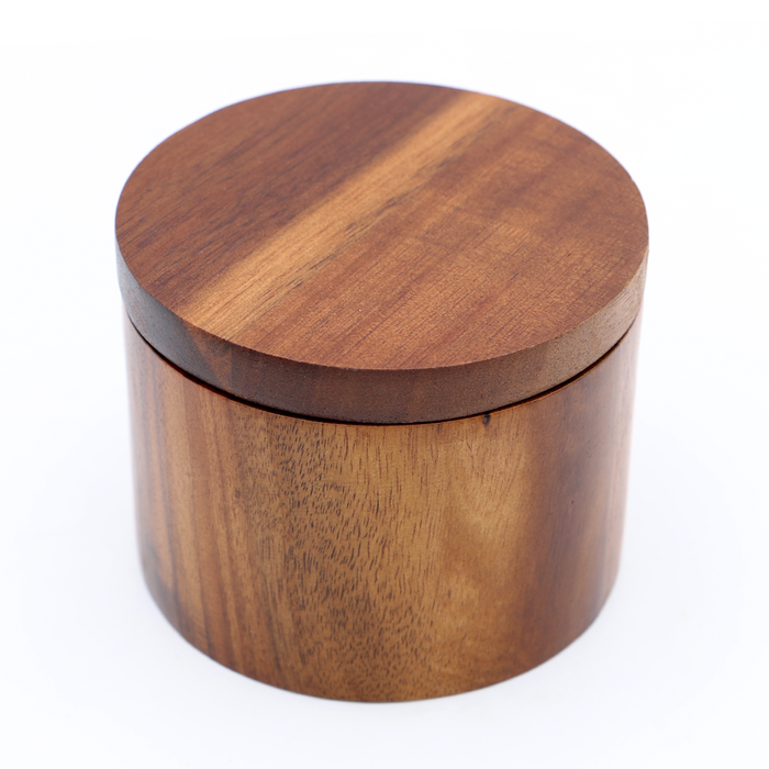 Hawaiian Koa Wood Salt Cellar - Front View