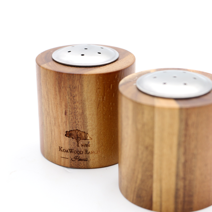 Hawaiian Koa Wood Salt & Pepper Shaker - Back View