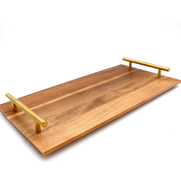Hawaiian Koa Wood Serving Tray - Side View
