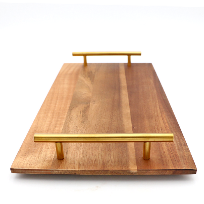 Hawaiian Koa Wood Serving Tray - Angled View