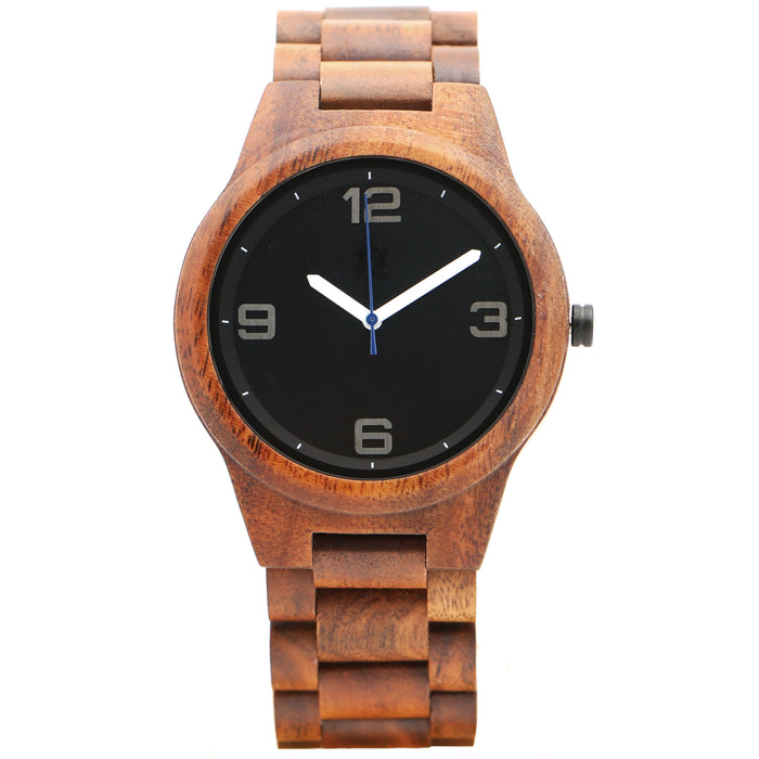 Hawaiian Koa Wood Watch - Minimalist Rounded Face