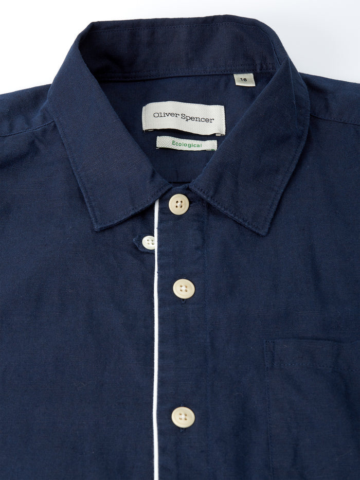 Hawaiian Shirt Linton Ink Blue