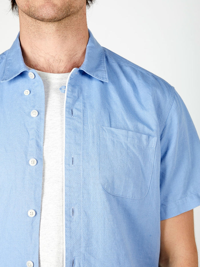 Hawaiian Shirt Linton Sky Blue