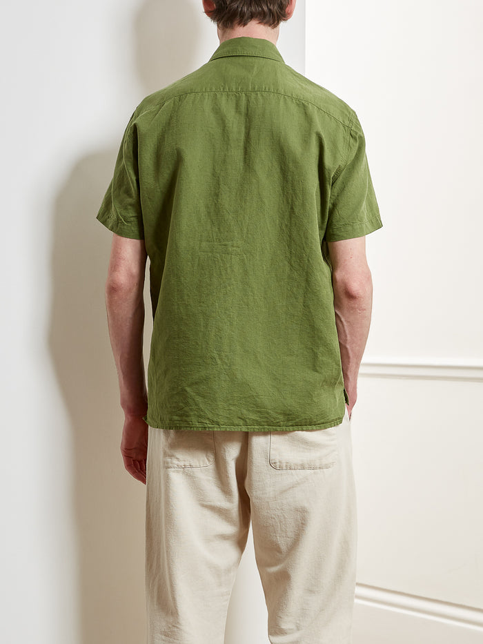 Hawaiian Short Sleeve Shirt Linton Mint Green