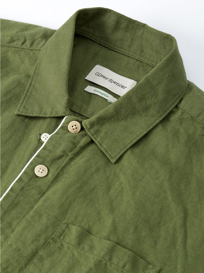 Hawaiian Short Sleeve Shirt Linton Mint Green