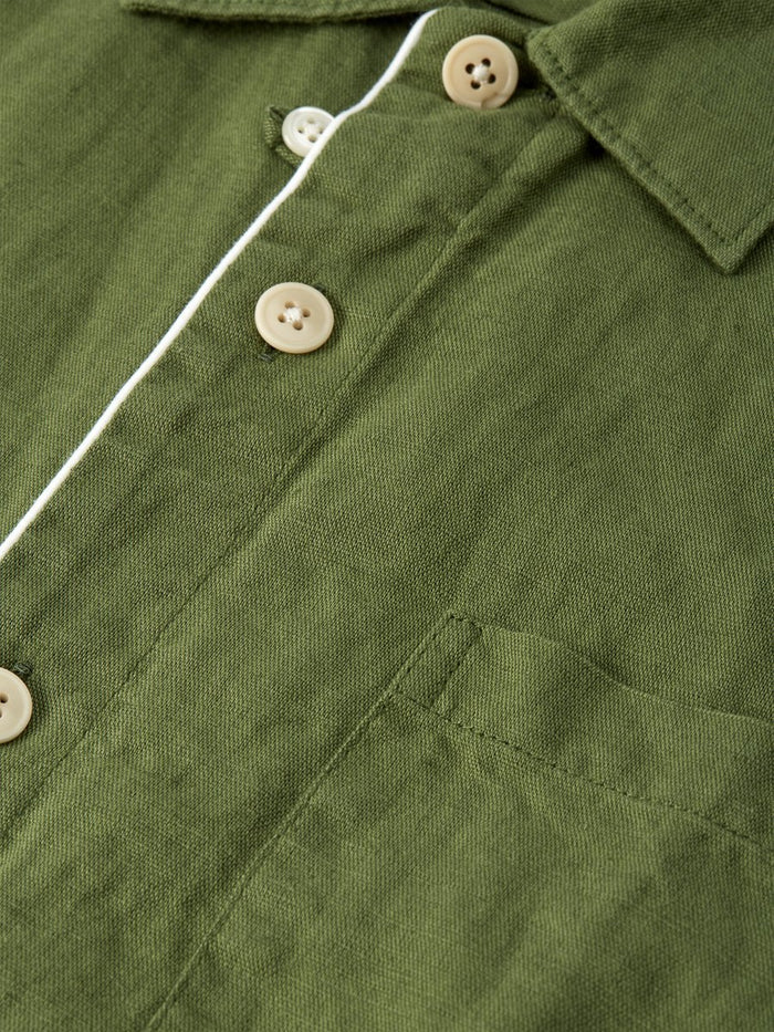 Hawaiian Short Sleeve Shirt Linton Mint Green