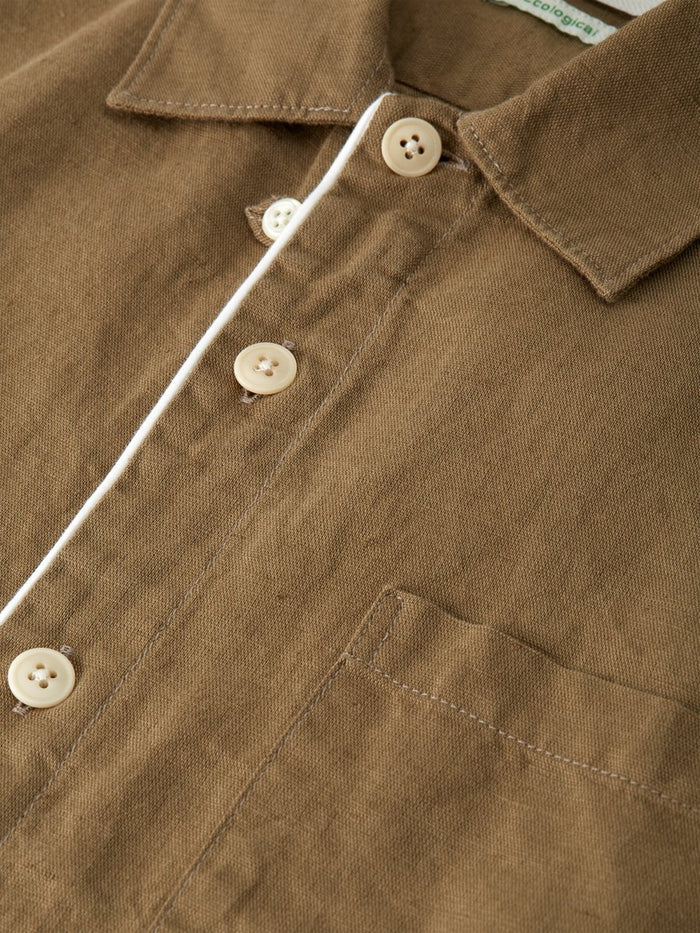 Hawaiian Short Sleeve Shirt Linton Tobacco