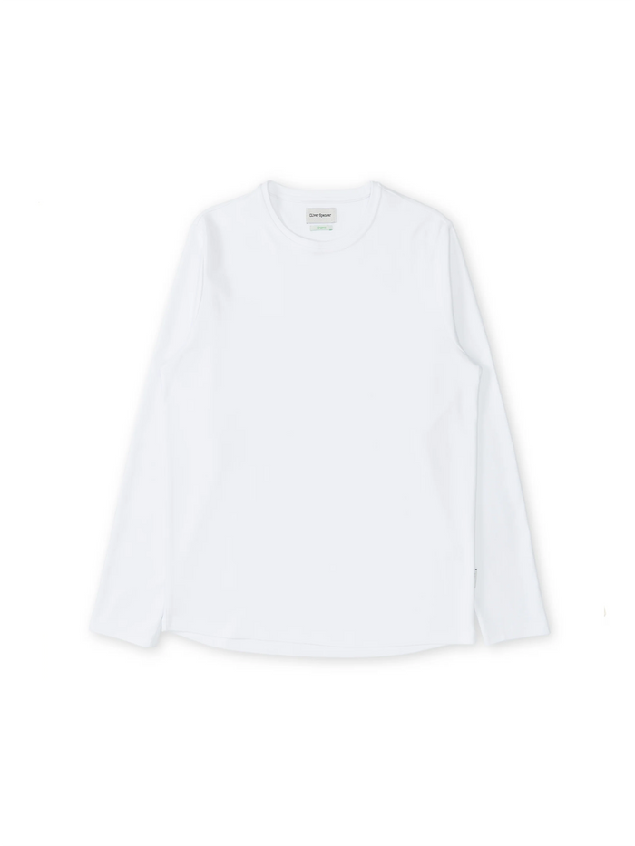 Heavy Long Sleeve Plain T-Shirt Tavistock White