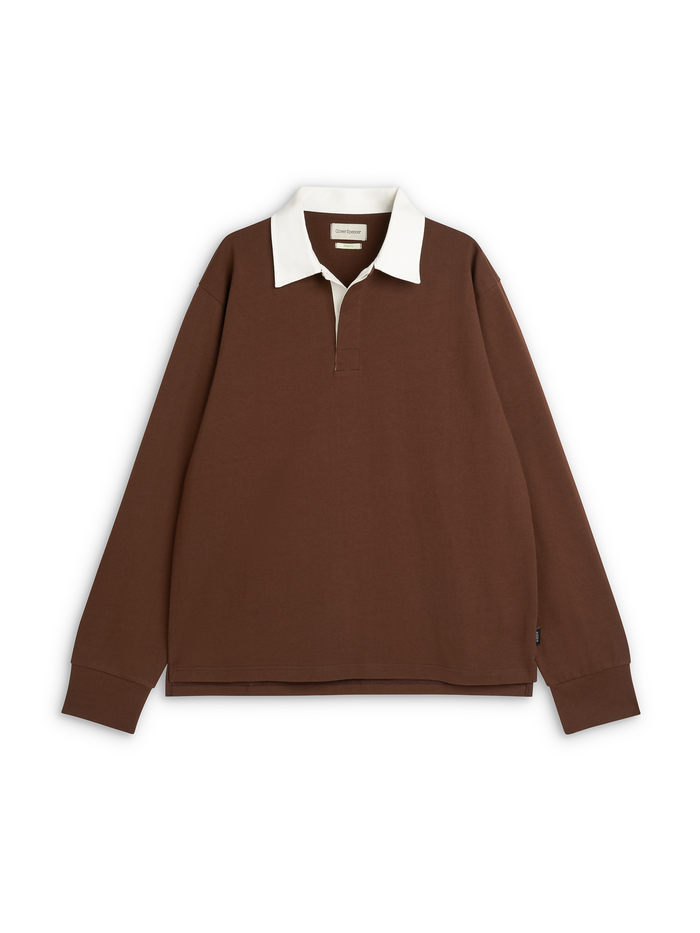 Heavy Long Sleeve Rugby Top Parton Brown