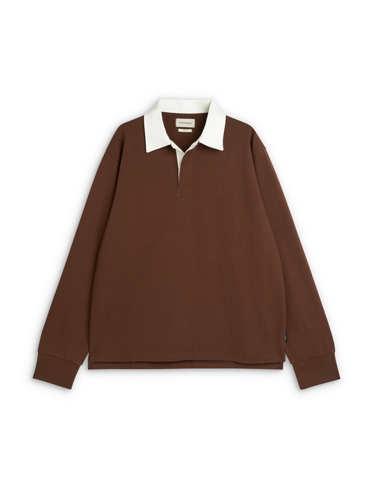 Heavy Long Sleeve Rugby Top Parton Brown