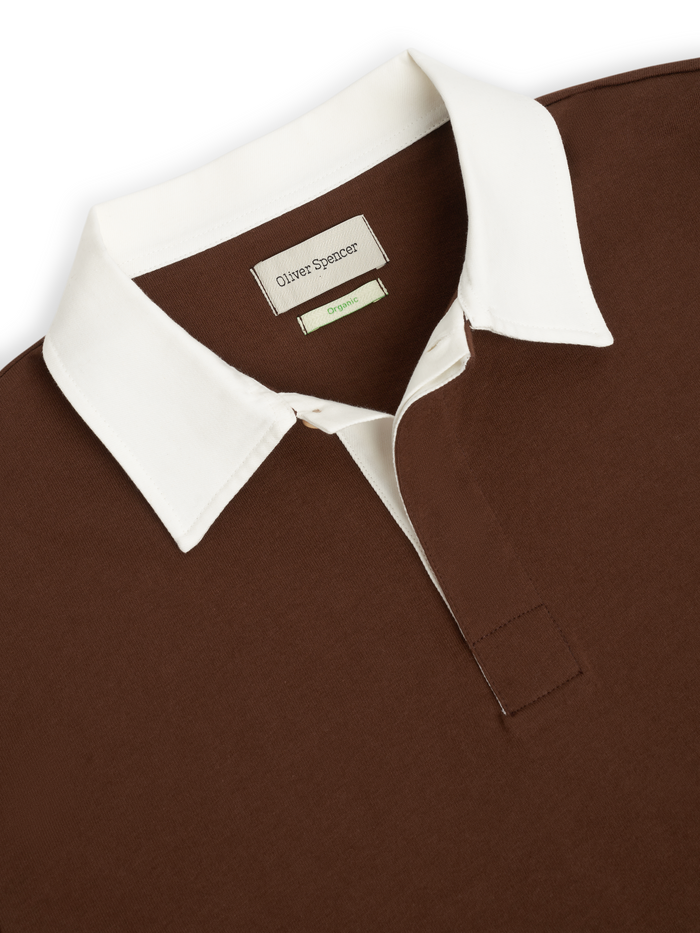 Heavy Long Sleeve Rugby Top Parton Brown